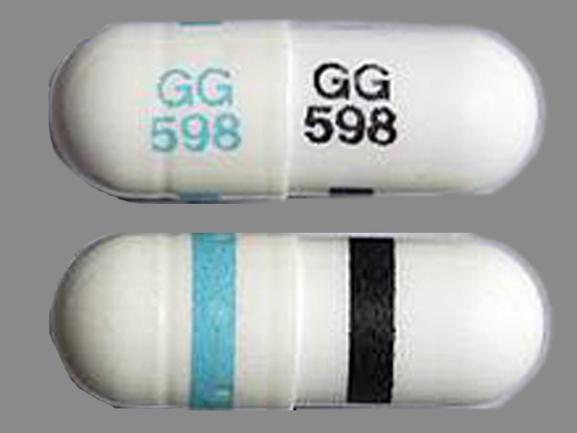 Pill GG 598 GG 598 White Capsule/Oblong is Thiothixene