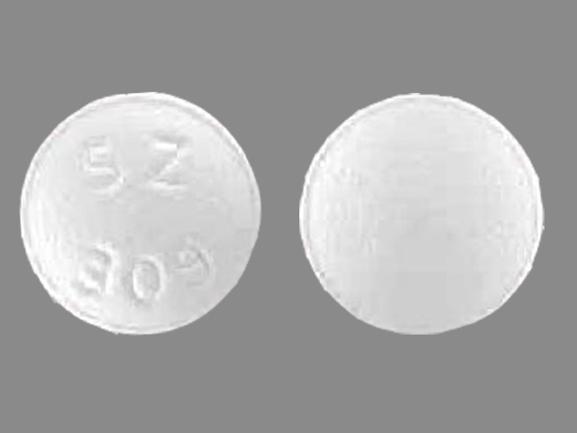 Pill SZ 309 White Round is Hydrochlorothiazide and Losartan Potassium