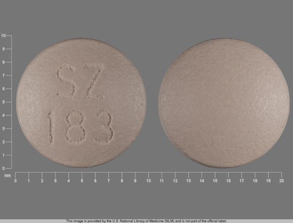 Pill SZ 183 Beige Round is Cafergot