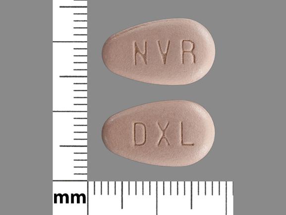 Pill NVR DXL Purple Egg-shape is Valsartan