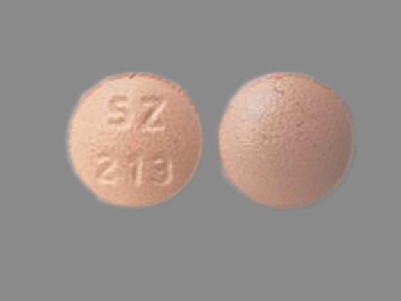 Pill SZ 213 Pink Round is Losartan Potassium