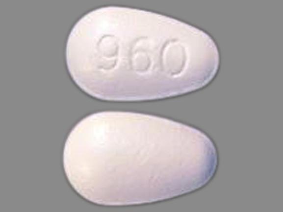 Pill 960 White Egg-shape is Losartan Potassium