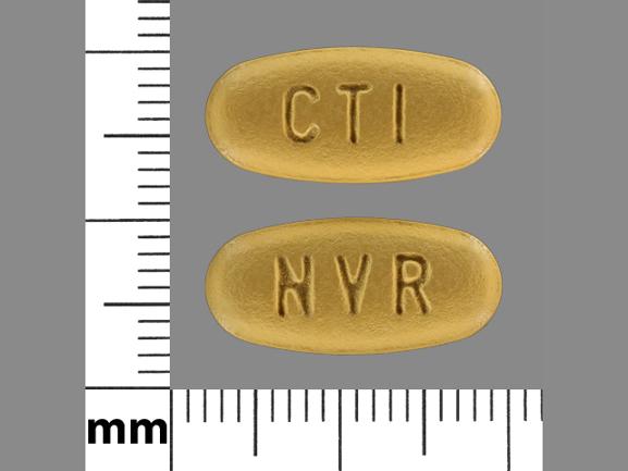 Pill NVR CTI Yellow Oval is Hydrochlorothiazide and Valsartan