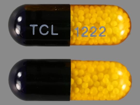 Pill TCL 1222 Blue Capsule/Oblong is Nitroglycerin CR