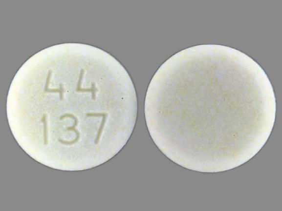 Pill 44 137 White Round is Simethicone (Chewable)