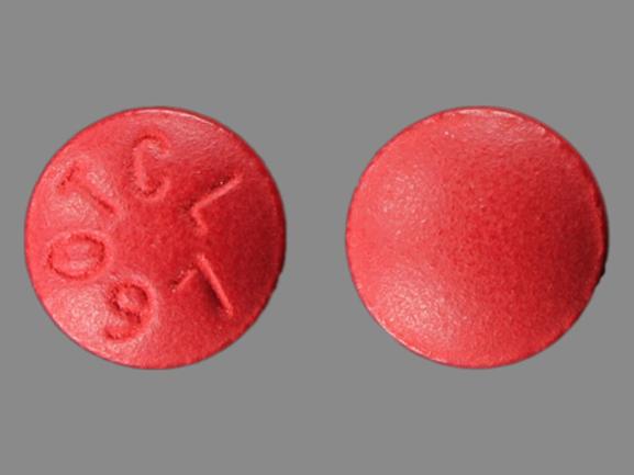 Pill TCL 097 Red Round is Docusate Sodium and Senna