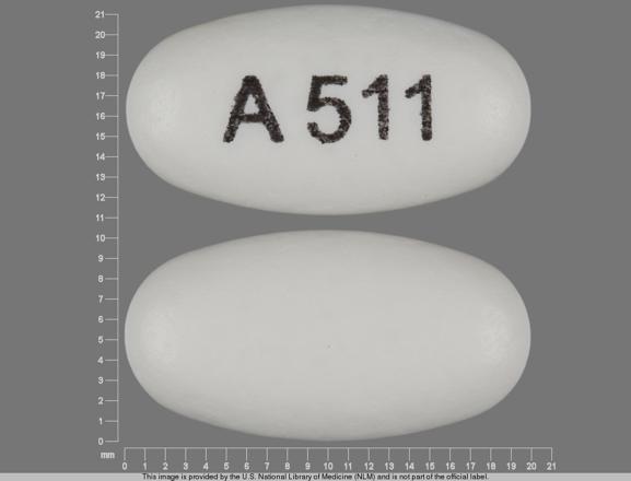 Divalproex sodium extended-release 500 mg A 511