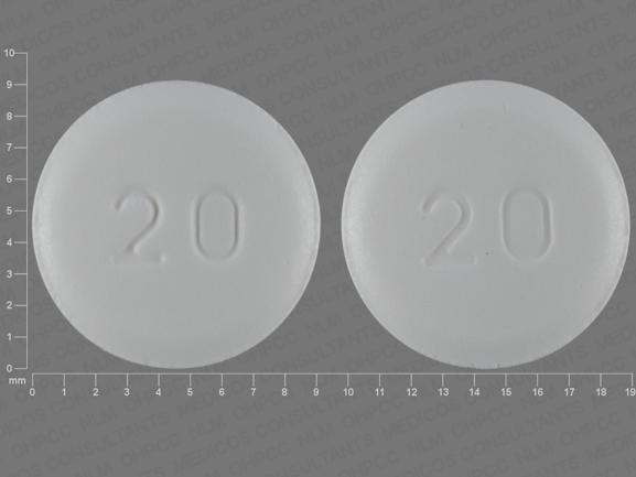 Pill 20 20 White Round is Aripiprazole