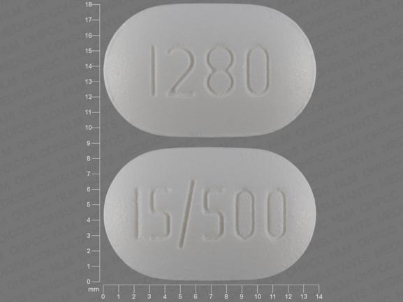 Metformin hydrochloride and pioglitazone hydrochloride 500 mg / 15 mg (base) 15/500 1280