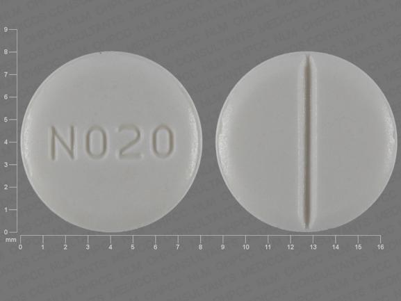 Pill N020 White Round is Allopurinol