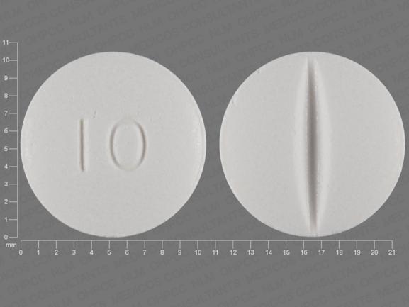 Pill 10 White Round is Glipizide