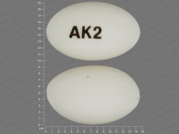 Pill AK2 Beige Elliptical/Oval is Progesterone