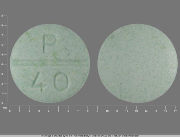 P 40 Pill Images Green Round