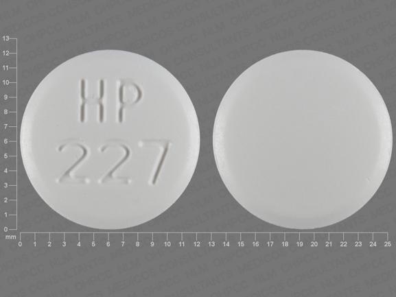 Pill HP 227 White Round is Acyclovir