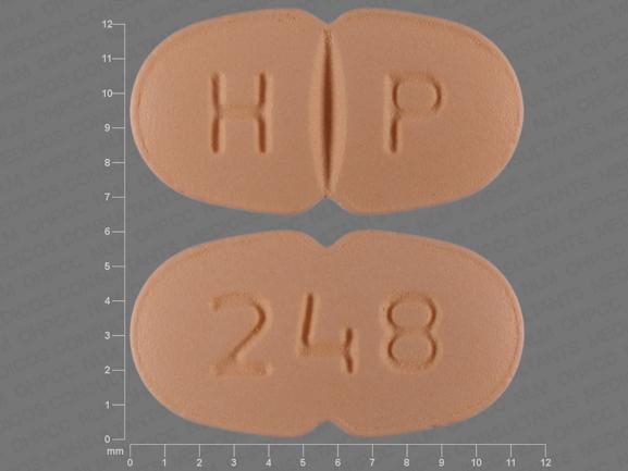 Pill H P 248 Orange Elliptical/Oval is Venlafaxine Hydrochloride