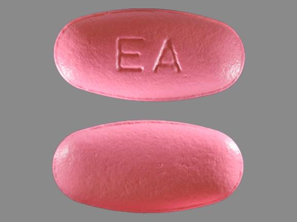 Pill EA Pink Elliptical/Oval is Erythromycin