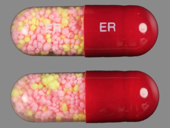 Pill ER ER Pink Capsule/Oblong is Erythromycin Delayed-Release