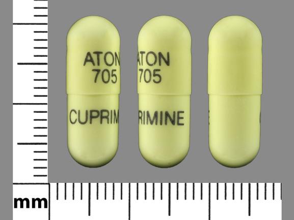 Pill ATON 705 CUPRIMINE Beige Capsule-shape is Cuprimine