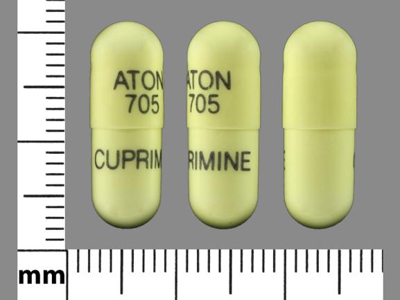 Pill ATON 705 CUPRIMINE Beige Capsule/Oblong is Cuprimine