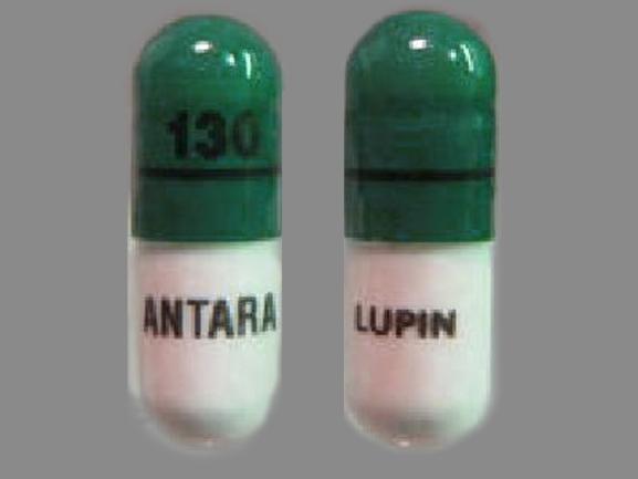 Pill 130 ANTARA LUPIN Green Capsule/Oblong is Antara