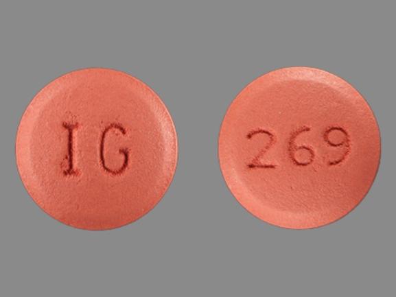 Pill IG 269 Brown Round is Quinapril Hydrochloride