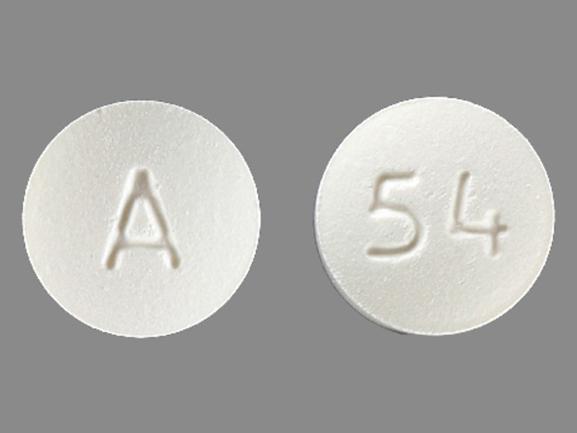 Pill A 54 White Round is Benazepril Hydrochloride