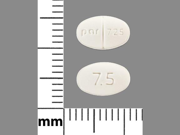 Buspirone hydrochloride 7.5 mg par 725 7.5