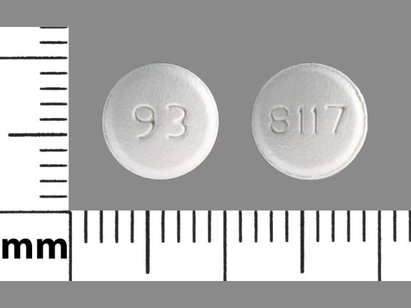 Pill 93 8117 White Round is Famciclovir