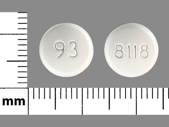 Pill 93 8118 White Round is Famciclovir