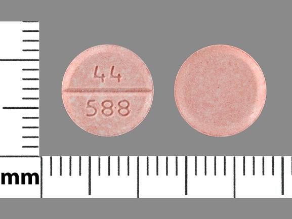 Pill 44 588 Pink Round is Guaifenesin