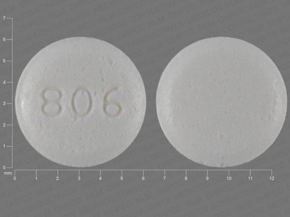 Pill 806 White Round is Ivermectin