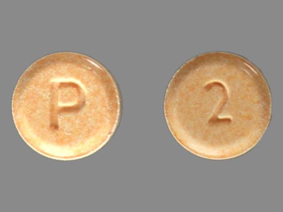 Pill P 2 Orange Round is Hydromorphone Hydrochloride