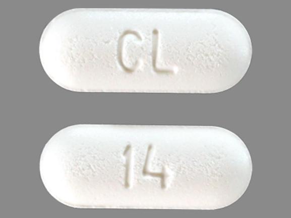 Pill CL 14 White Capsule/Oblong is Hyoscyamine Sulfate Extended Release