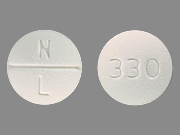 Pill N L 330 White Round is Trimethoprim