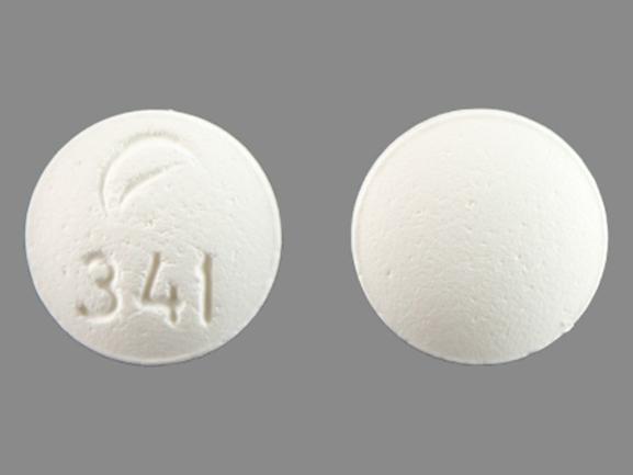 Pill Logo 341 White Round is Desipramine Hydrochloride