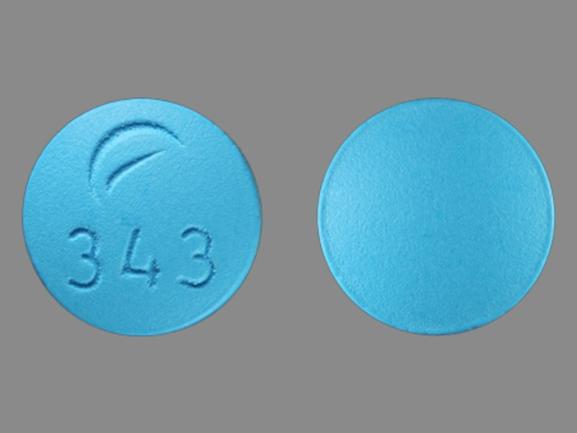 Logo 343 Pill Blue Round 9mm Pill Identifier Drugs Com