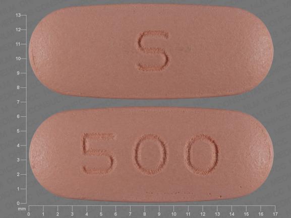 Pill S 500 Pink Capsule-shape is Niacin Extended-Release