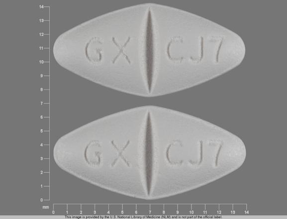 Pill GX CJ7 GX CJ7 White Four-sided is Epivir