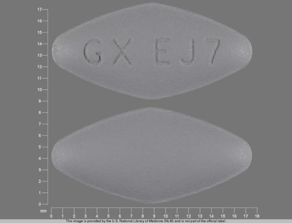 Pill GX EJ7 Gray Four-sided is Epivir