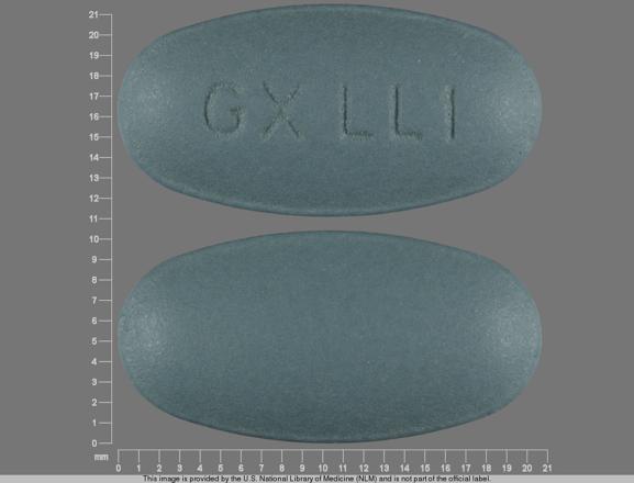 Pill GX LL1 Green Oval is Trizivir