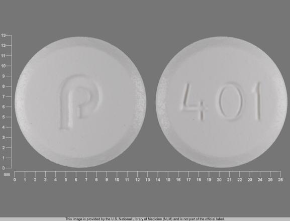 Pill P 401 White Round is Risperidone (Orally Disintegrating)