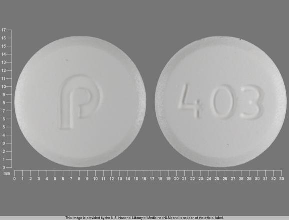 Pill P 403 White Round is Risperidone (Orally Disintegrating)