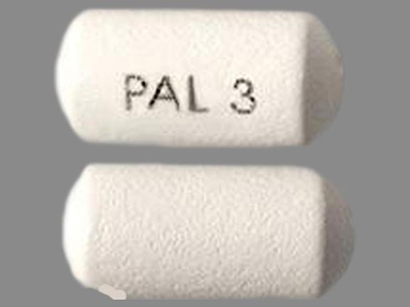 Pill PAL 3 White Elliptical/Oval is Invega