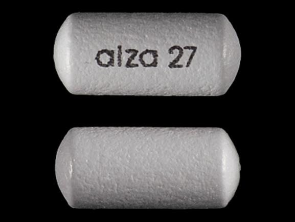 Pill alza 27 Gray Elliptical/Oval is Concerta