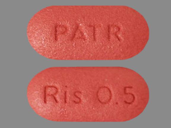 Pill PATR Ris 0.5 Brown Capsule/Oblong is Risperidone