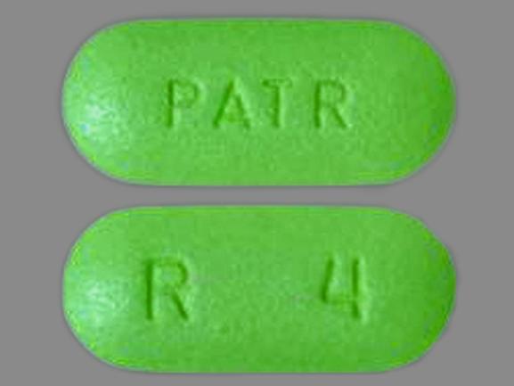 Pill PATR R 4 Green Capsule/Oblong is Risperidone