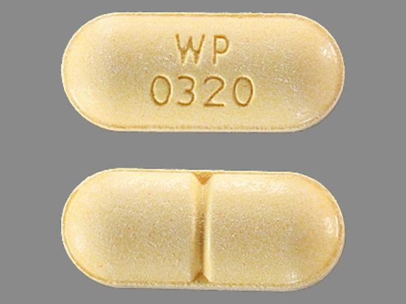 Pill WP 0320 Yellow Capsule-shape is Felbamate