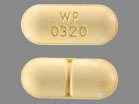 Pill WP 0320 Yellow Capsule/Oblong is Felbamate