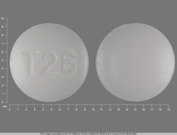 Pill T26 White Round is Carbamazepine Extended-Release