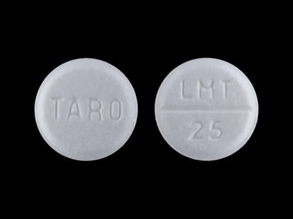 Pill TARO LMT 25 White Round is Lamotrigine
